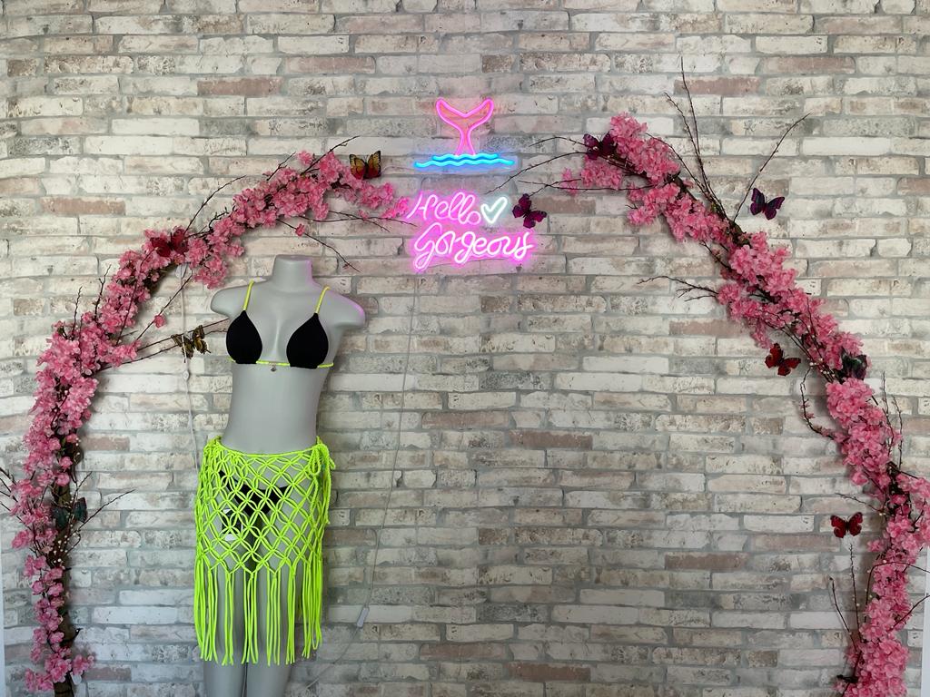 Beach cover-up neon