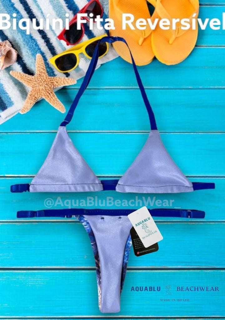 Bikini Fita Oceano Reversible Blue