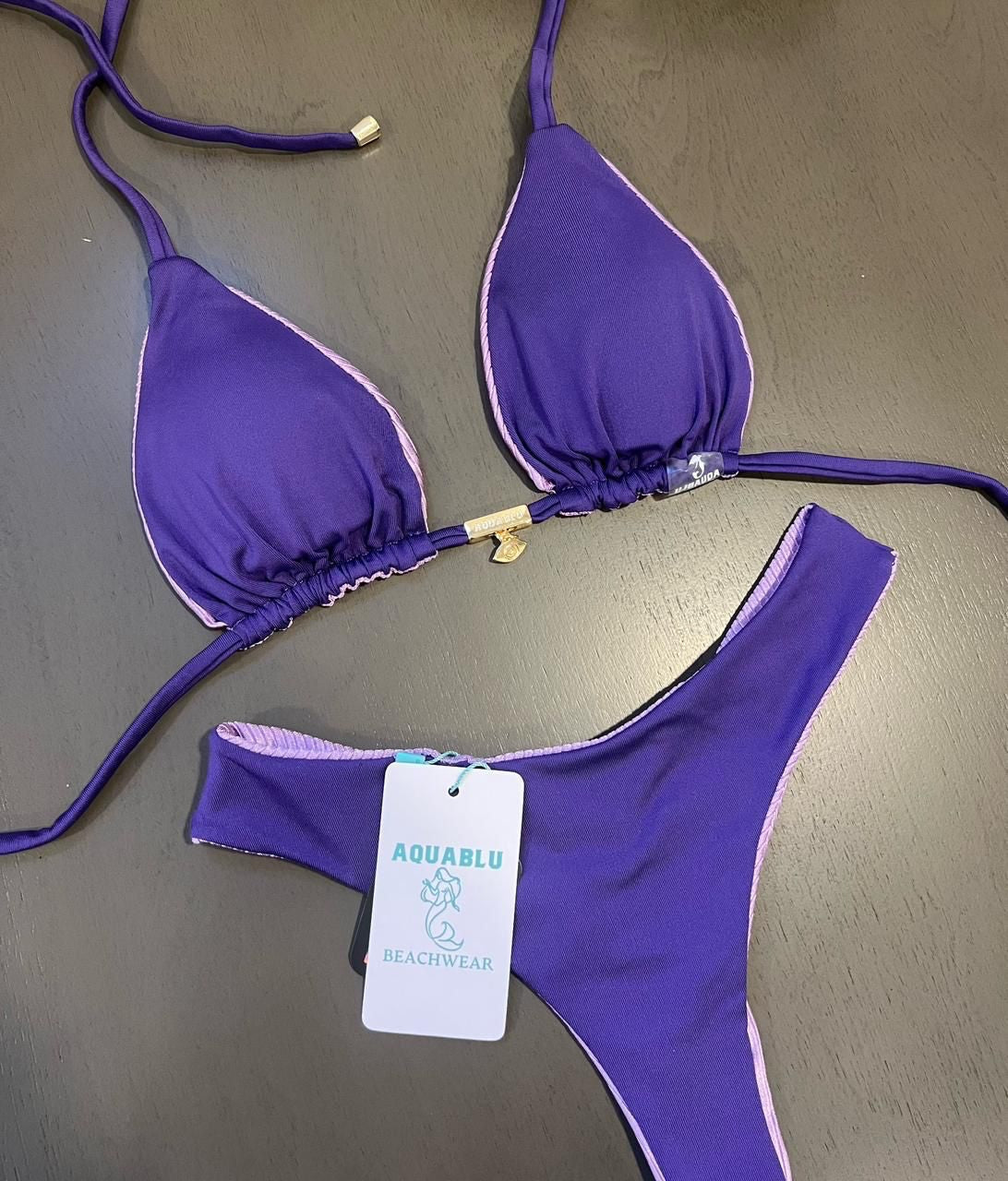 Top Bikini Bianca Purple Reversible