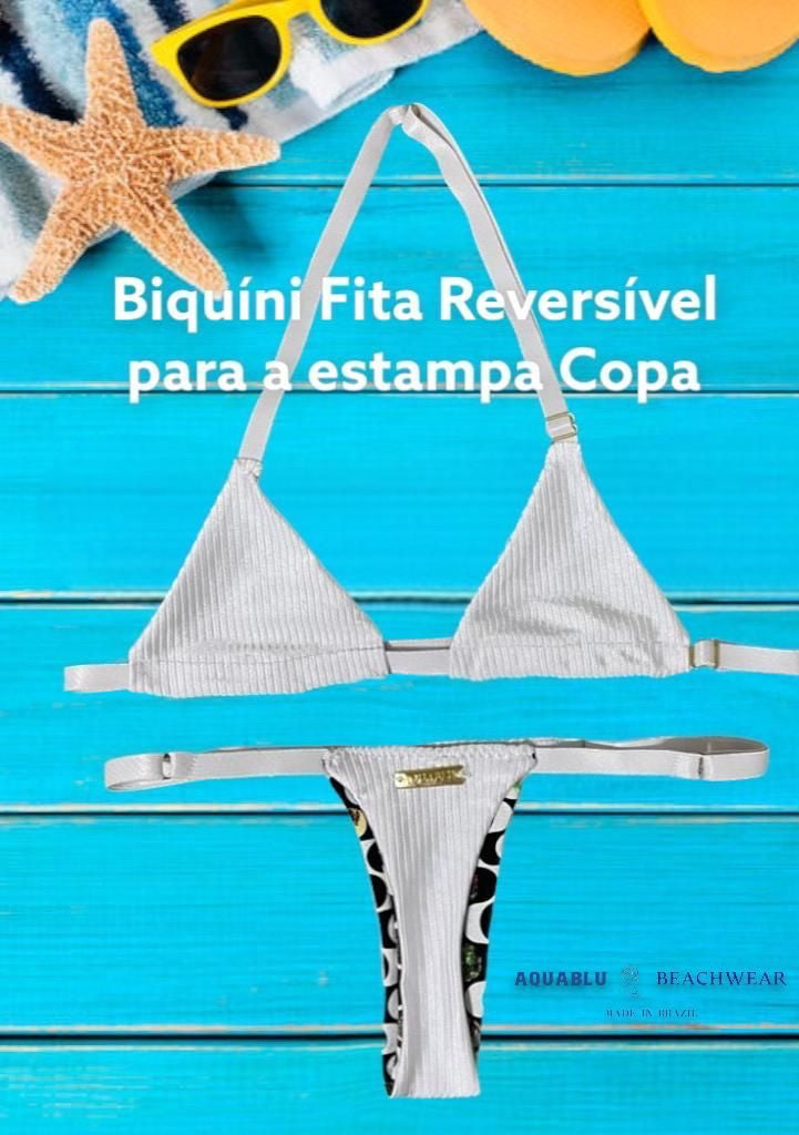 Bikini Fita Copacabana Reversible White