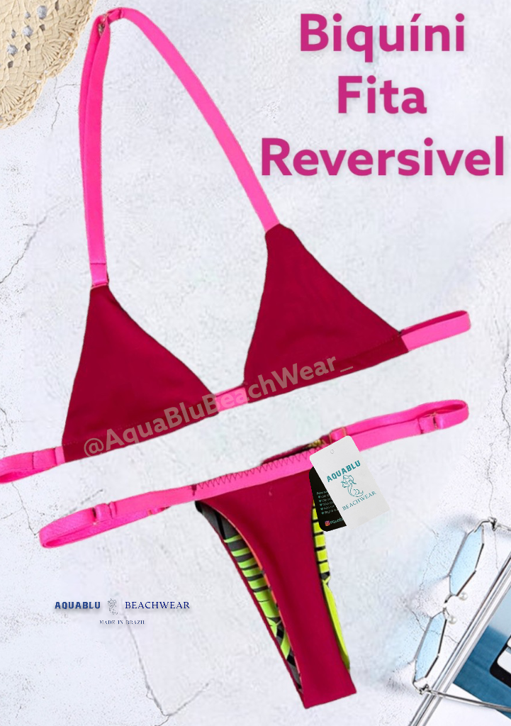Bikini Fita Reversible Pink