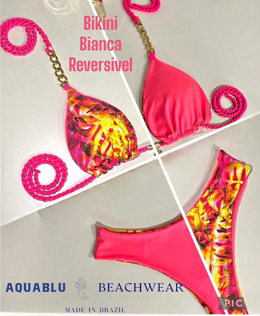 Bikini Bianca (Chain) Reversible Salmon